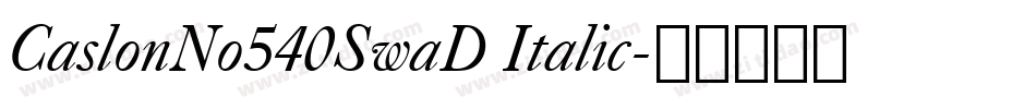CaslonNo540SwaD Italic字体转换